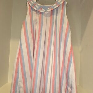 NWT The Beaufort Bonnet Company Light Red and Blue Striped Dress